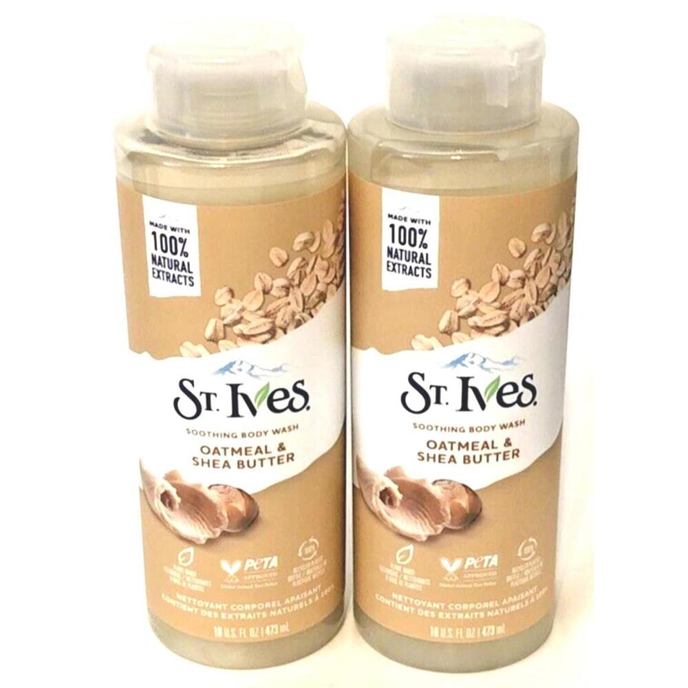 St Ives Soothing Body Wash Oatmeal &‎ Shea Butter Plant Based 16 fl oz 2pk